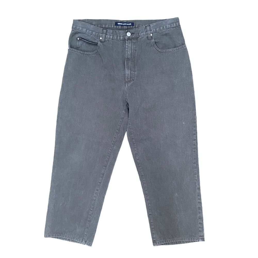 🖤 VERSACE Jeans Couture 🇮🇹 Vintage Designer Grey Pants | Size 36 / IT 50 | 👖🔥